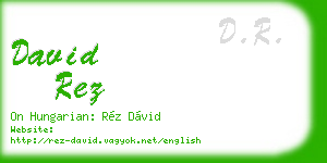 david rez business card
